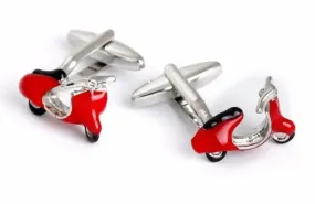 60s mod clothing red Vespa cufflinks for men uk