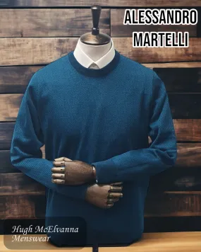 Alessando Martelli TEAL Round Neck Pullover