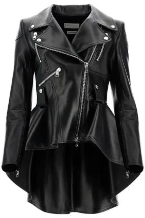 ALEXANDER MCQUEEN peplum leather biker jacket