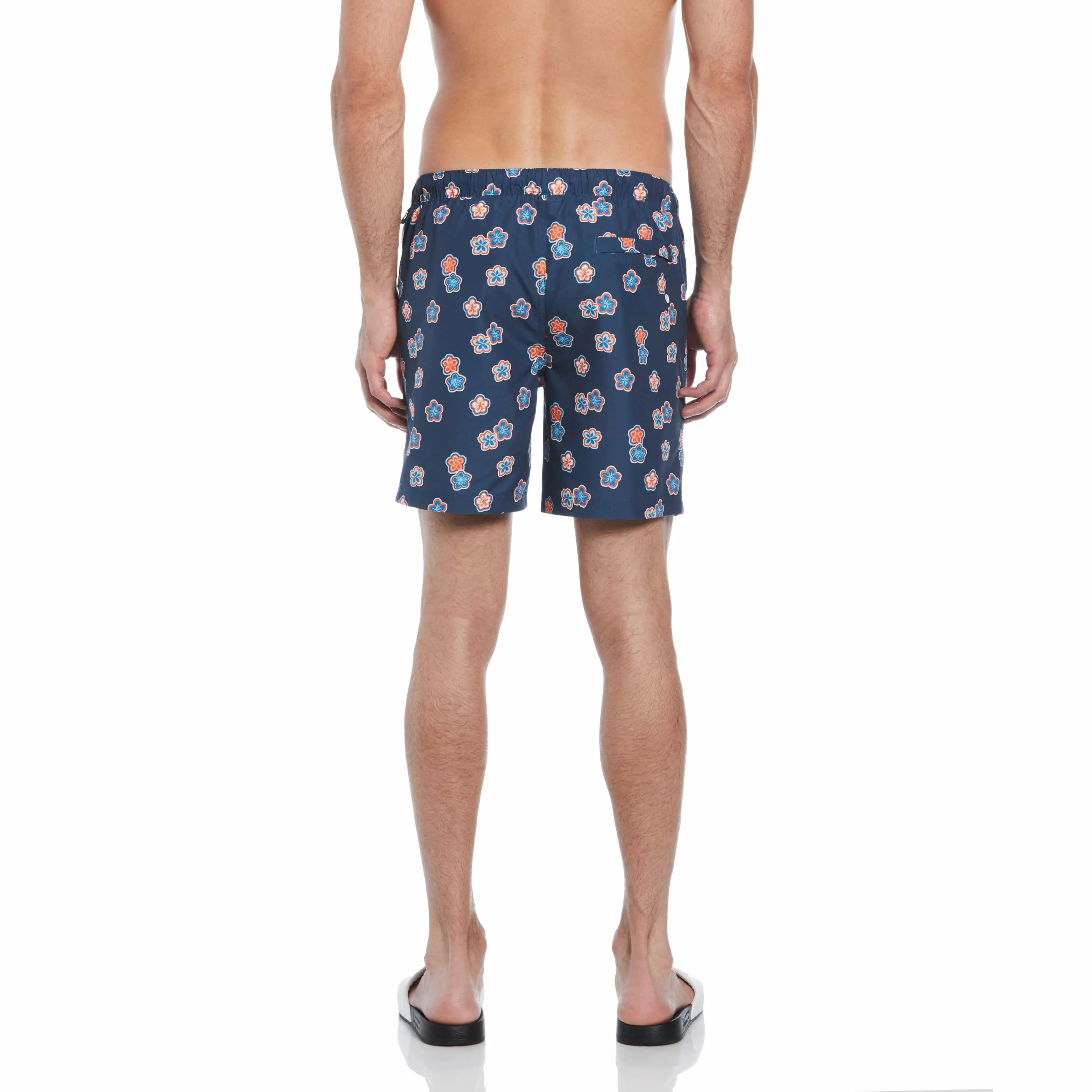 Allover Hibiscus Print Swim Short