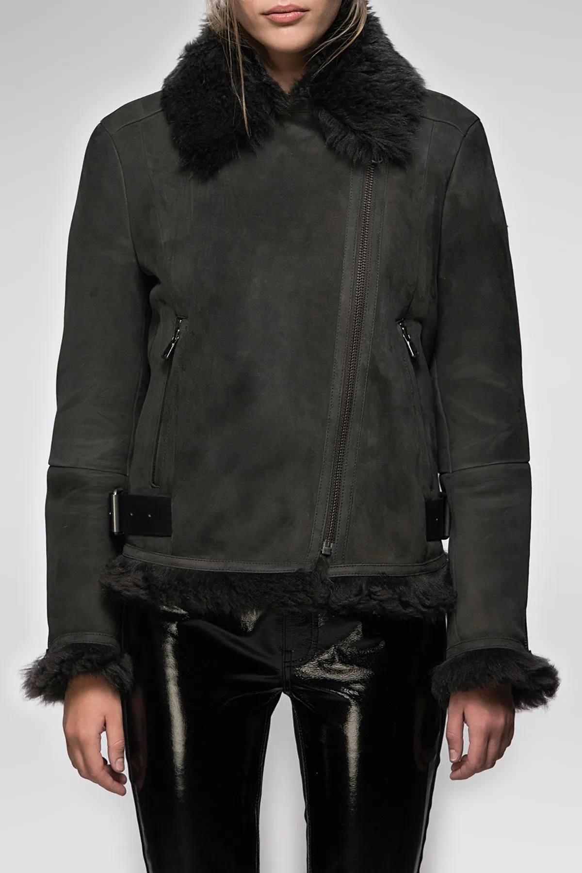 Anthracite Shearling Jacket