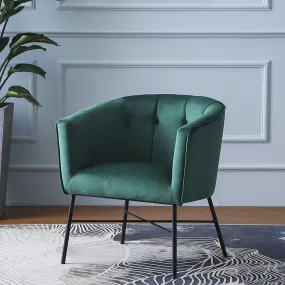 Aurelie Tub Chair in Emerald Green Velvet