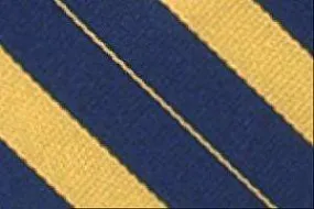 Bar Stripe Necktie 57 Inch Uniform Ties- 6-Pack 708 Navy/Yellow