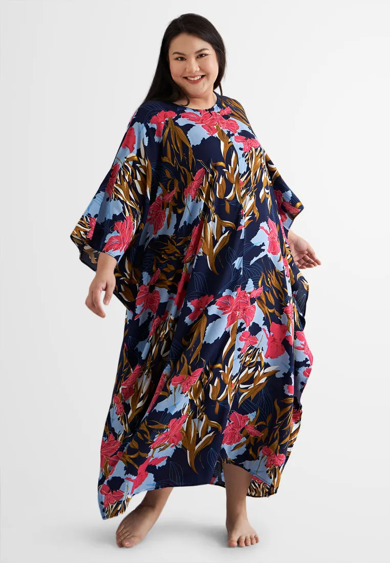 Bathia Cotton Rayon Lounge Caftan Dress