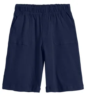 Boys Soft Cotton UPF 50  3 -Pocket Jersey Shorts | Dark Navy