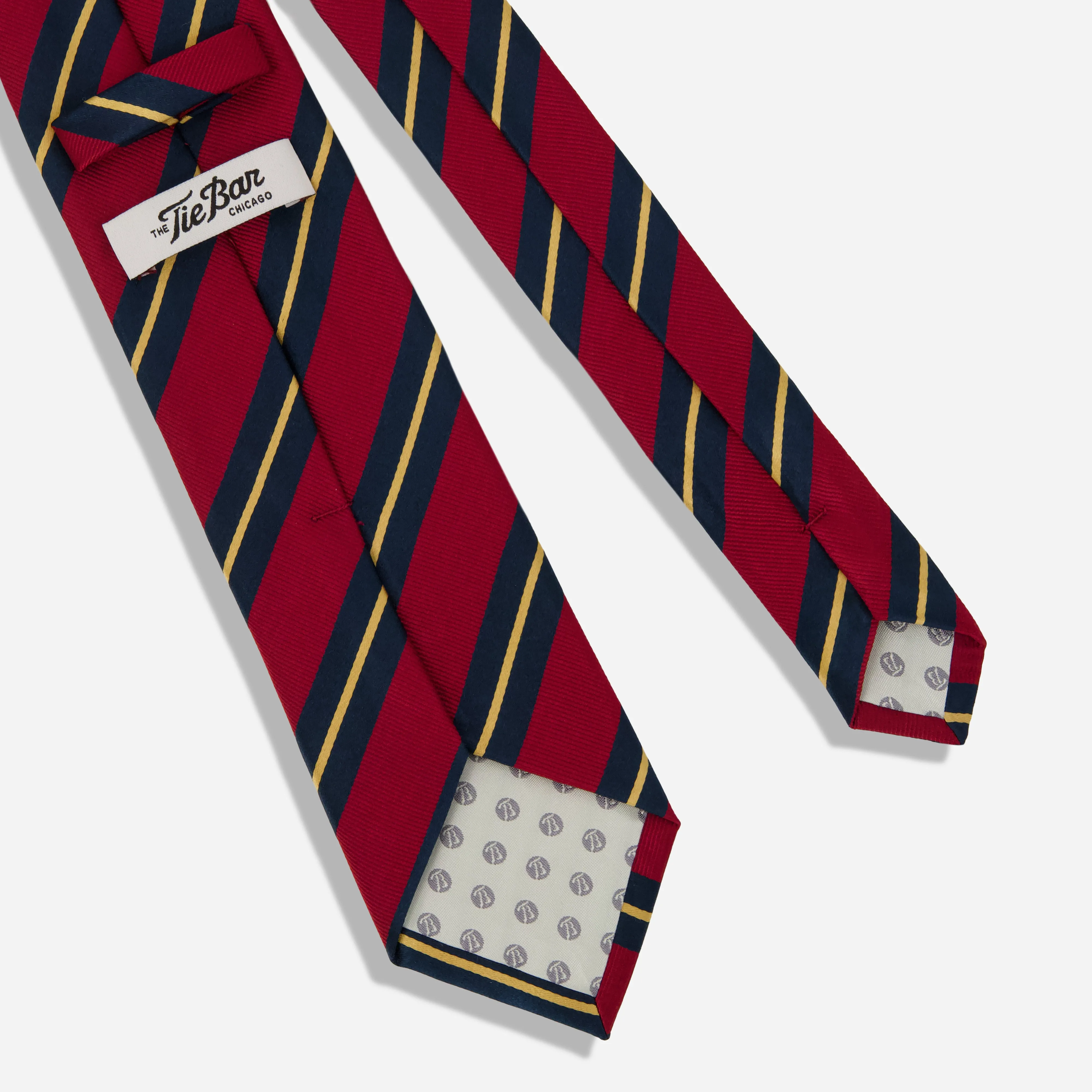 Clybourn Repp Stripe Scarlet Tie