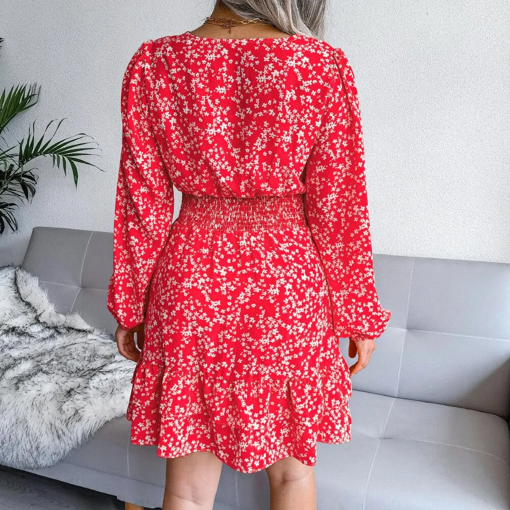 DressBetty - Floral Print Chiffon Dress