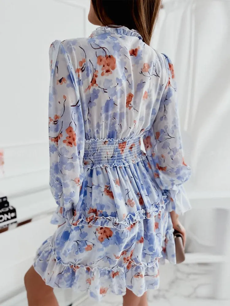 DressBetty - Spring Casual Sweet Chiffon Print Dress