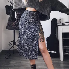 DressBetty - Women Split High Waist Sexy Leopard Print Skirts