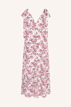 Emilia Wickstead X Passalacqua Rilla Dress In Vintage Pink Rose Print Cotton