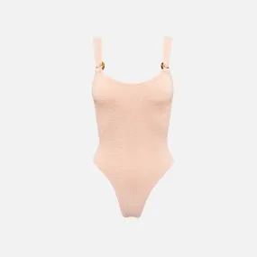 Hunza G Domino Swim - Nude w/ Tortoise Shell Hoop