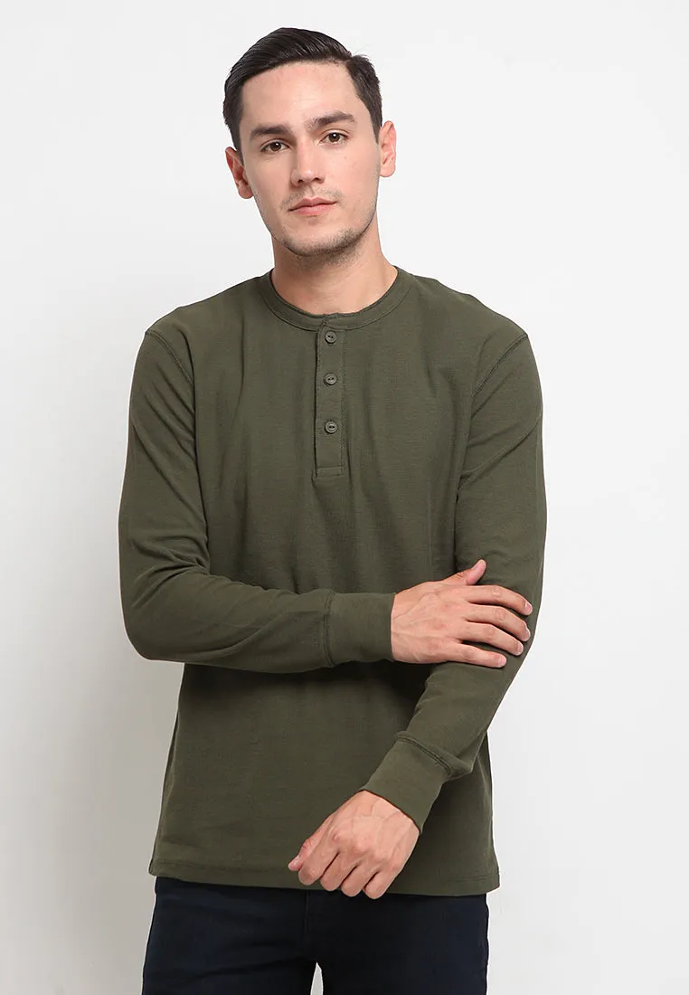 Long Sleeve Henley T-shirt