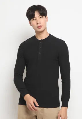 Long Sleeve Henley T-shirt