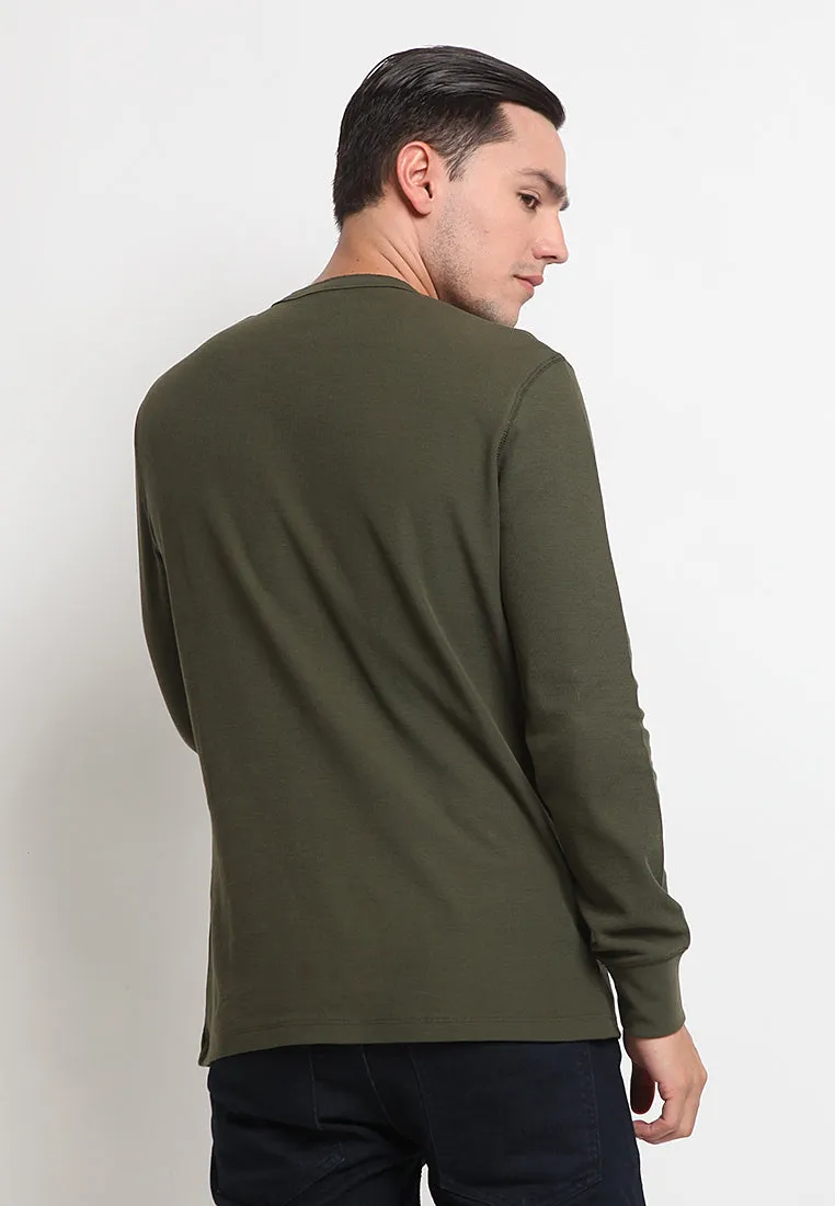 Long Sleeve Henley T-shirt