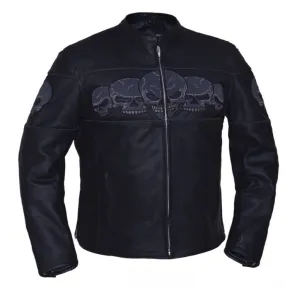 Mens PREMIUM Reflective Skull Jacket