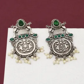 Sarika Peacock Stud Earring