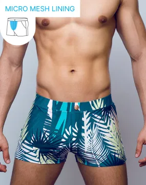 V60 Bondi Print Swim Trunks - Feuille Green