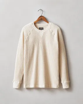 Waffle Crew Long Sleeve - Creme Brulee